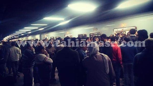 صورة من تكدس مترو