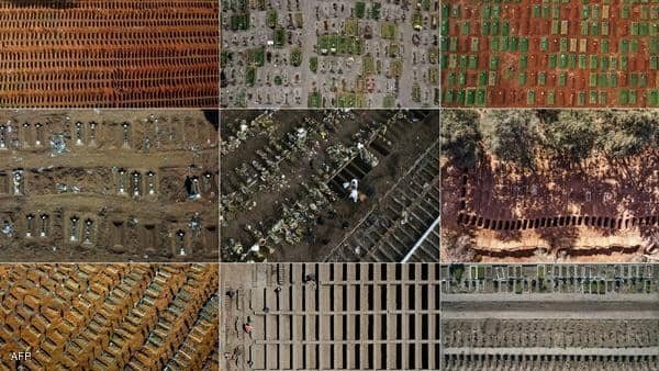 لقطات من مقابر ضحايا