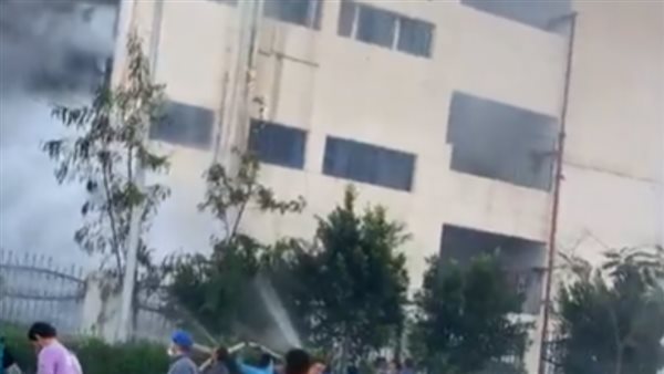 حريق مصنع العبور-