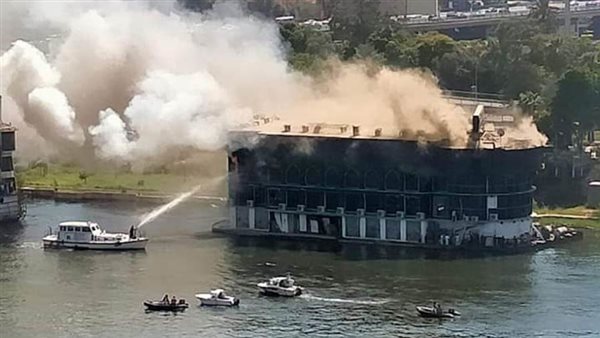 حريق مركب الجيزة