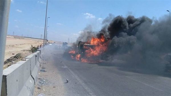 احتراق سيارة نقل