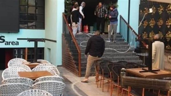 حريق بأحد الكافيهات