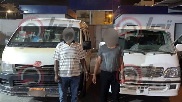 المتهمين عقب ضبطهم