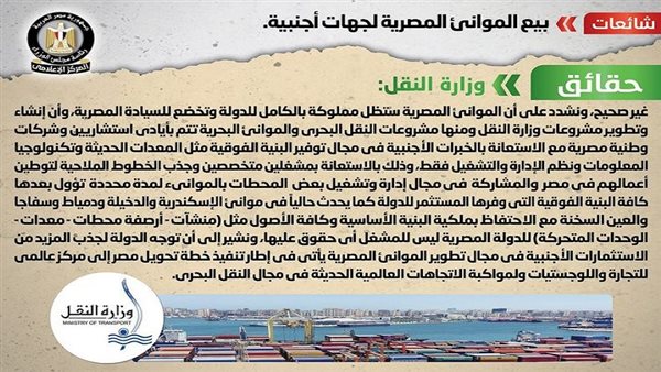 بيع الموانئ المصرية