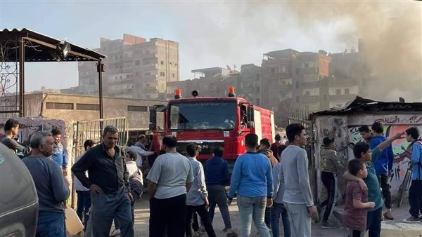 حريق مخزن خردة