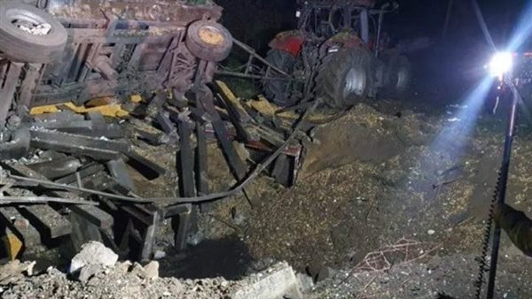 آثار سقوط الصاروخ