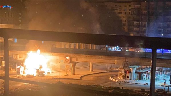 حريق خط غاز مدينة