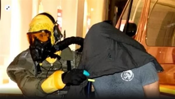 لحظة اعتقال المشتبه