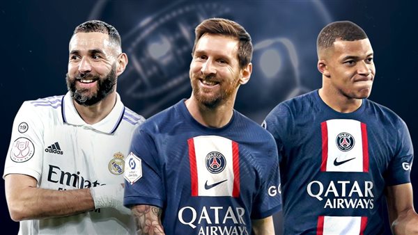 ميسي ومبابي وبنزيما