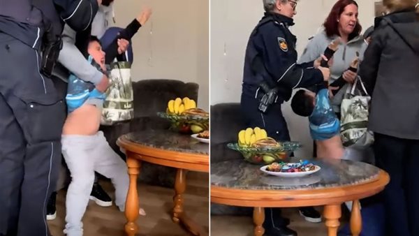 لحظة انتزاع الشرطة