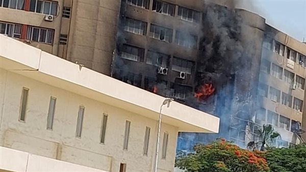 حريق مبنى جهاز 15