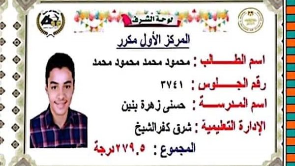 أوائل الشهادة الإعدادية