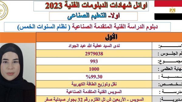 نتيجة الدبلومات الفنية