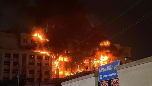 حريق مديرية أمن الإسماعيلية