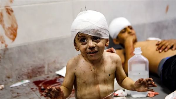 آثار قصف مستشفى المعمداني