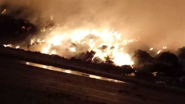 حريق شونة قش بـ الدقهلية