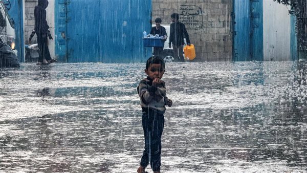 برودة الطقس في غزة