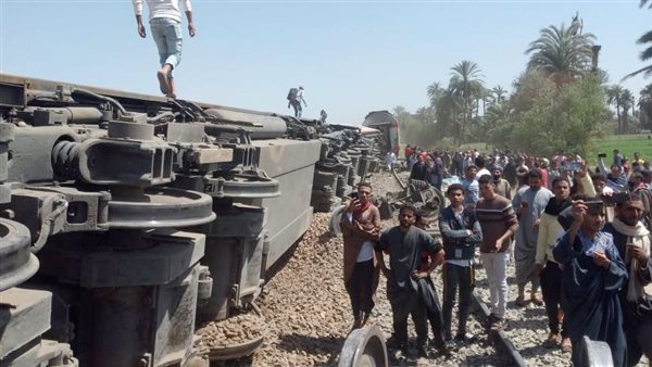 حادث قطاري طهطا بسوهاج