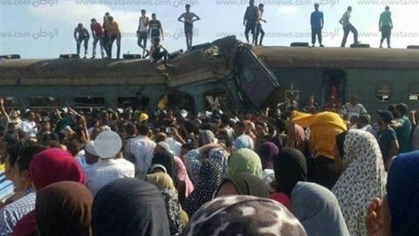 صورة من حادثة قطاري