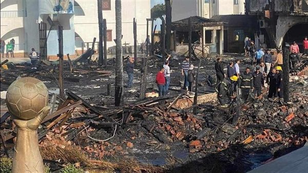 حريق قرية بورسعيد