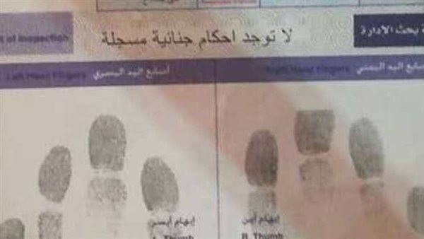 صحيفة الحالة الجنائية