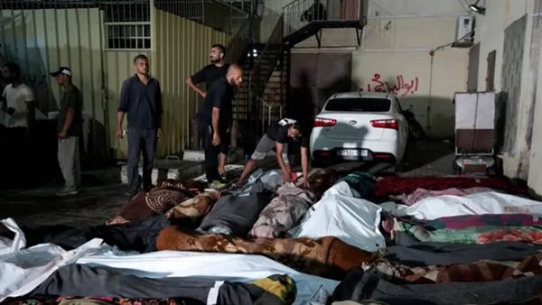 جثث القتلى إثر استهداف