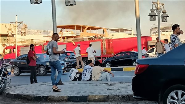 حريق ورشة صيانة اليخوت