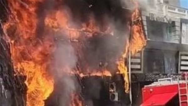 حريق هناجر النزهة