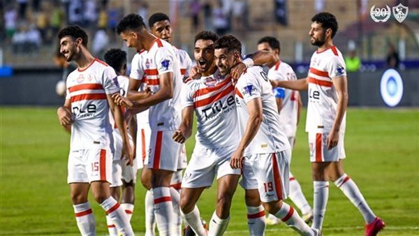احتفال لاعبي الزمالك