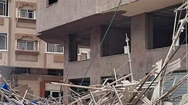 انهيار سقالة بالفيوم