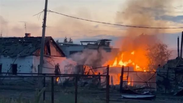 حريق في منطقة كورسك