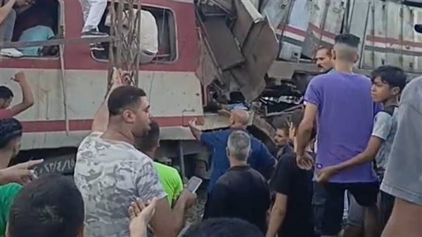 تصادم  قطارى الزقازيق