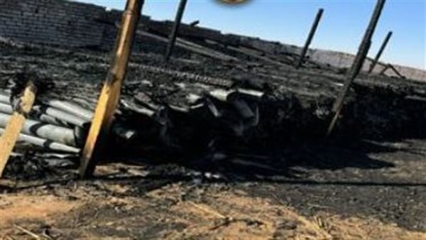 حريق مخزن مواسير