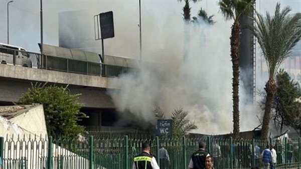 حريق موقف عبد المنعم