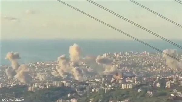 غارات عنيفة على ضاحية