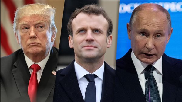 ترامب وبوتين وماكرون