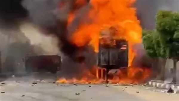 حريق في مقطورة 