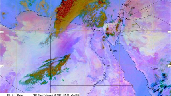 خريطة الأماكن المتأثرة