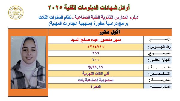 نتيجة الدبلومات الفنية