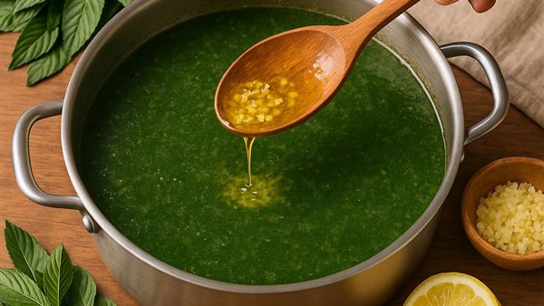  تحضير الملوخية الخضراء