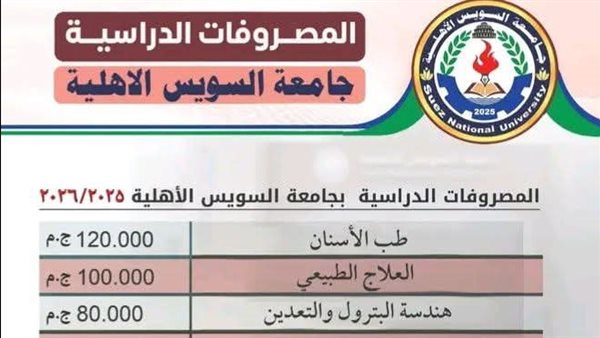 مصروفات جامعة السويس