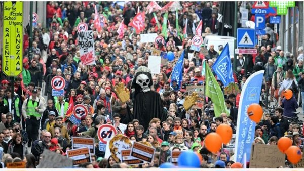 احتجاجات في بلجيكا