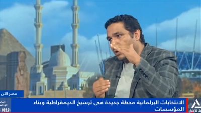 الكاتب الصحفى محمود فايد خلال لقاء النيل للأخبار     