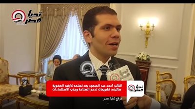 النائب أحمد عبدالمعبود، عضو مجلس النواب    