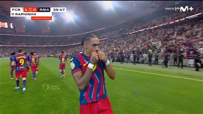 ريال مدريد.. شاهد هدف رافينيا في شباك ريال مدريد بنهائي كأس     