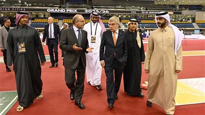 ​عبد المنعم الحسيني يلتقي توماس باخ في بطولة الجائزة الكبرى     