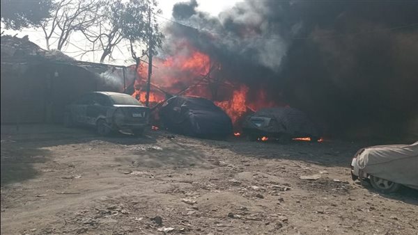 جانب من حريق الزاوية الحمراء     