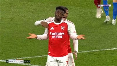 برايتون ضد آرسنال.. بوكايو ساكا يجل الهدف الأول لـ آرسنال في    