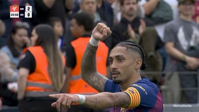 برشلونة ضد إشبيلية.. رافينيا يسجل الهدف الثاني لـ برشلونة في    