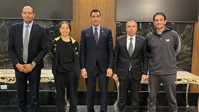 جوهر نبيل وأشرف حلمي يستقبلان هنا جودة بعد إنجاز كأس العالم    